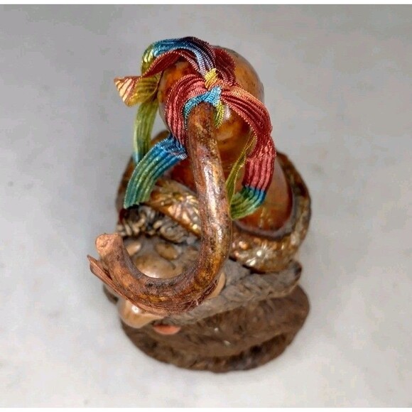 Vintage Santa Claus Gourd 9.75" Hand Painted Christmas Folk Art Sculpted Face - Picture 11 of 15